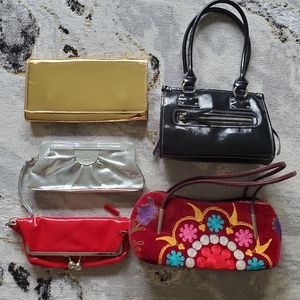 Bundle of purses bags